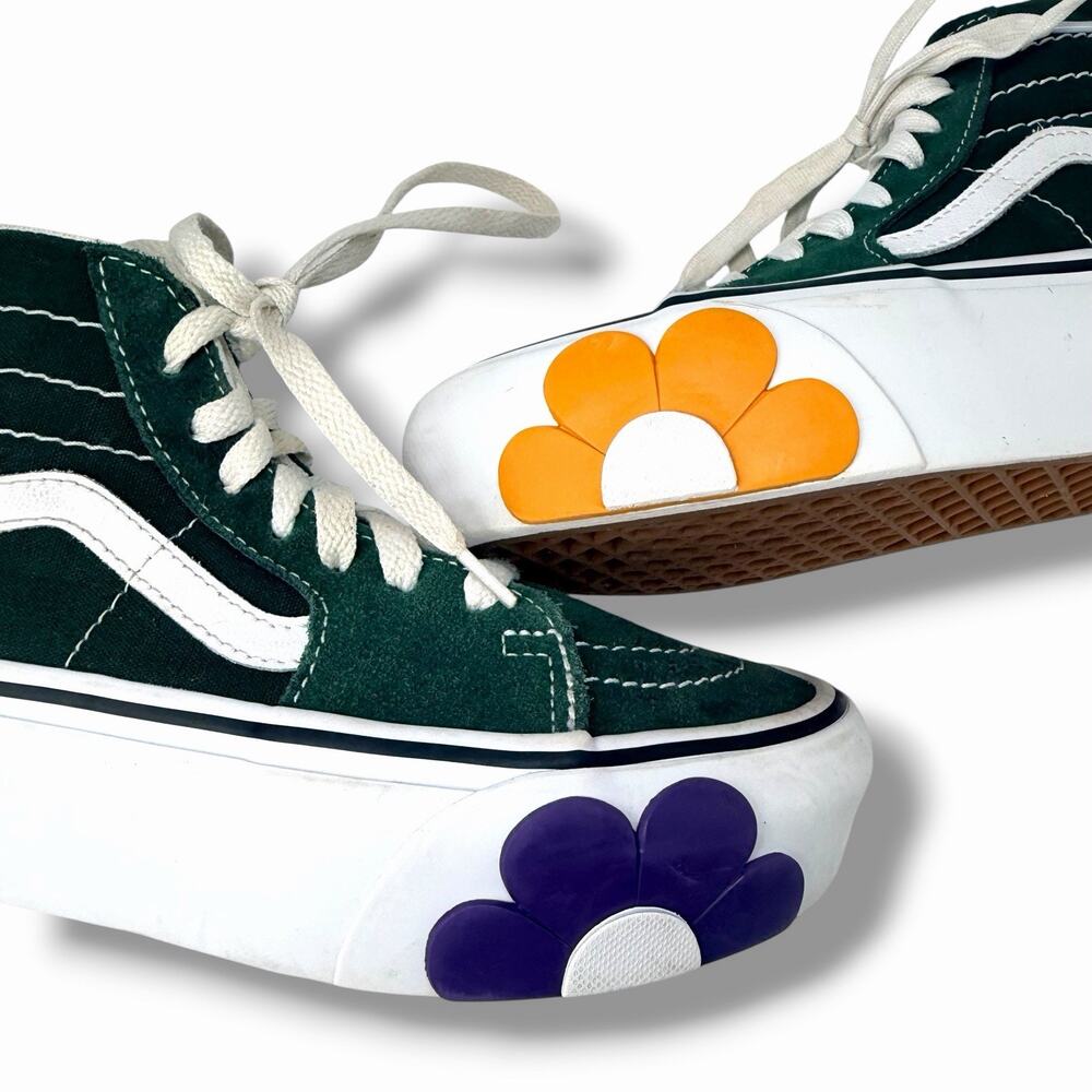 VANS SK8-HI TAPERED STACKFORM OSF SHOE Canvas Dark Green Floral Men's4.5 Wms 5.5
